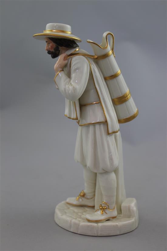 A Royal Worcester figure of a water carrier, modelled by James Hadley, 16.5cm